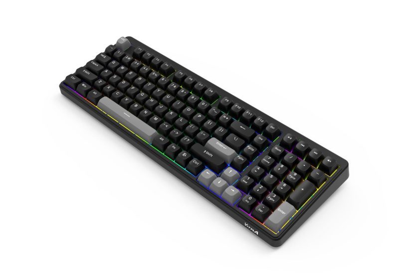 Bàn phím Gaming Vitra Lumi KL86 Black Grey Multi LED
